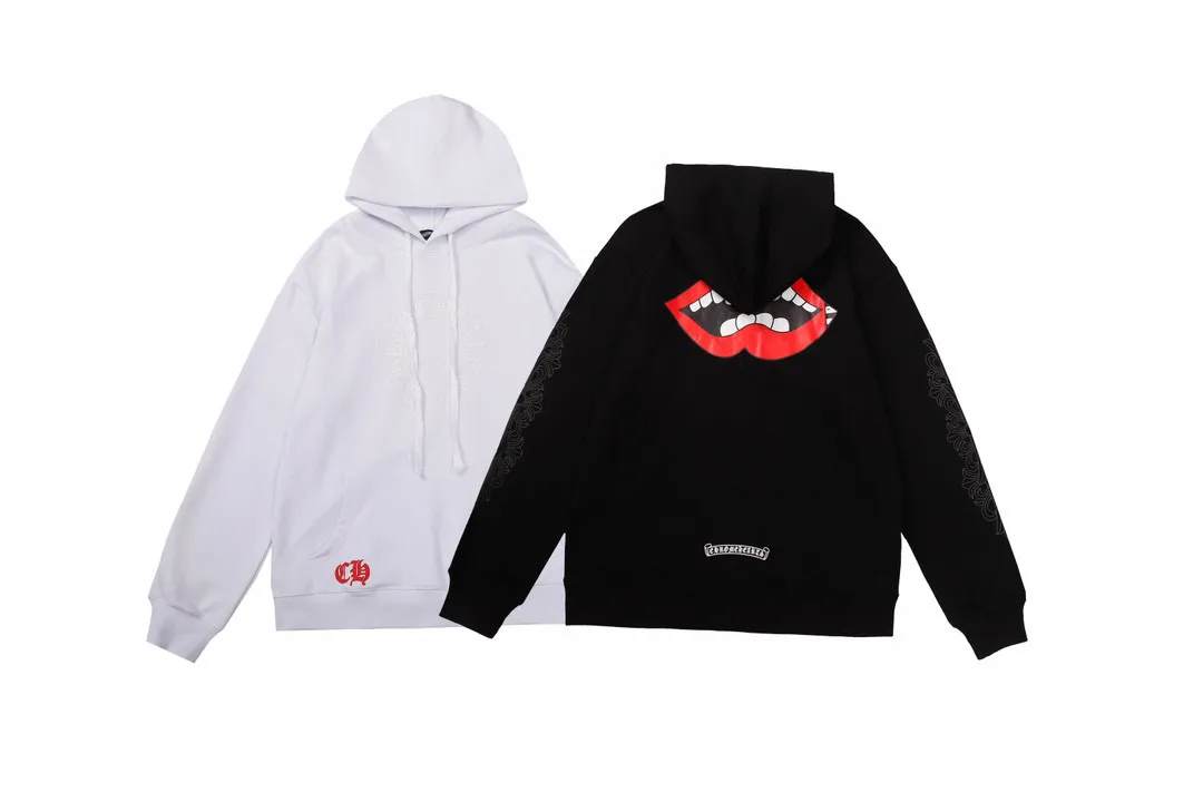 M14—P210 -Chrome Hearts/Chrome Hearts printed sweatshirt cardigan jacket -420 grams of high-density, high-quality wool, soft, delicate and skin-friendly, soft and silky to the touch, warm and skin-friendly -The hardware zipper accessories are all customized and full of details -Colour: black white -Size: S M L XL